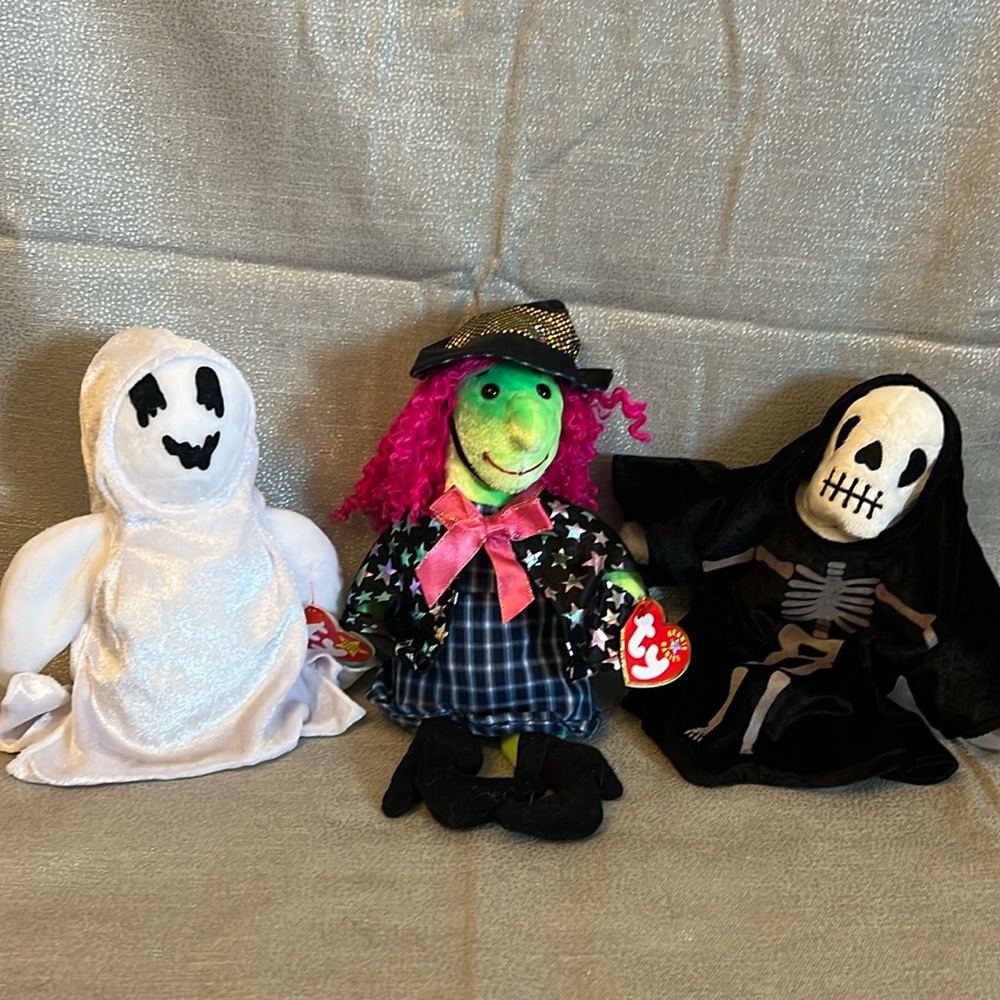 Ty Halloween Beanie Babies- Scary, Creepers & Sheets